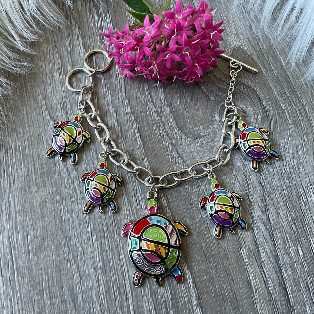 🐢Colorful Turtle Charm Bracelet